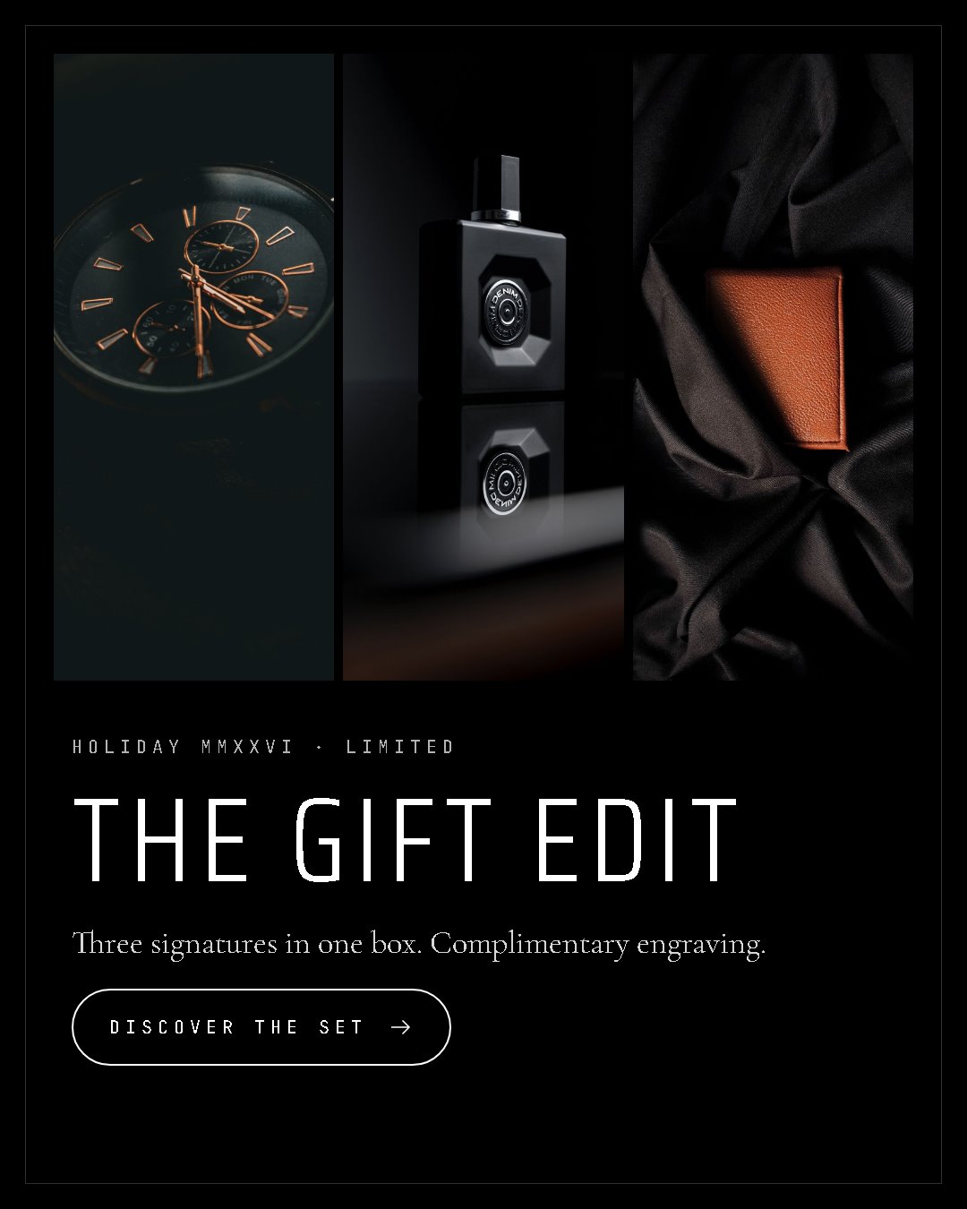 The Gift Edit banner (mobile)